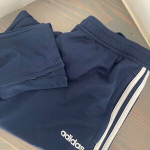 Men’s adidas warm up pants navy US L zipper pockets